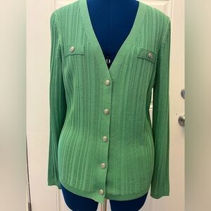 White House Black Market Mint Green Cardigan Sweater